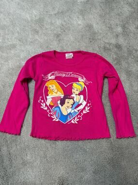 Vintage y2k Disney Princess Long Sleeve Pink 3T Girls